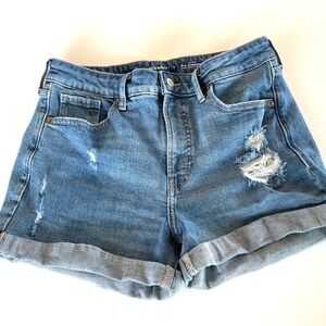 Old Navy High-Rise OG Straight Blue Denim Shorts Size 6